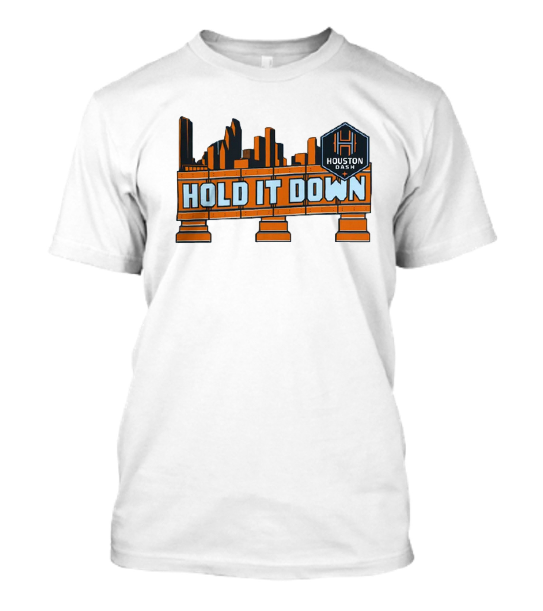 Houston Dash Hold It Down Skyline Soccer T-Shirt