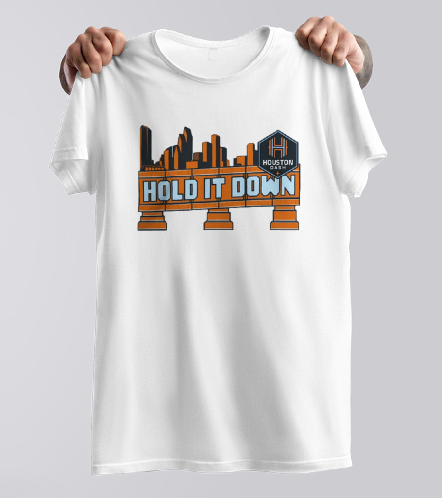 Houston Dash Hold It Down Skyline Soccer T-Shirt