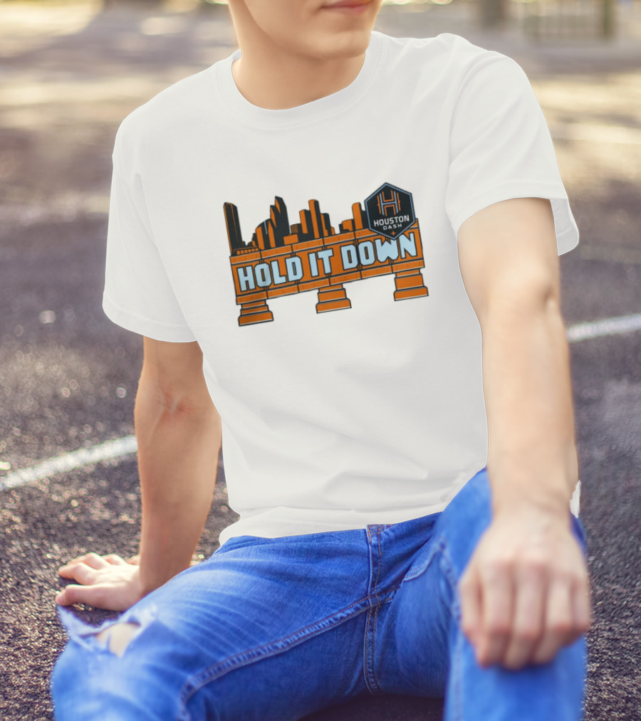 Houston Dash Hold It Down Skyline Soccer T-Shirt
