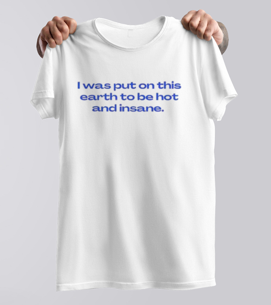 I Was Put On This Earth To Be Hot And Insane T-Shirt