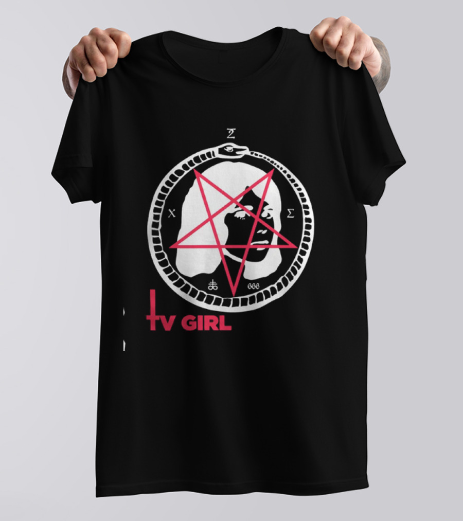 TV Girl Satanic Pentagram Serpent T-Shirt