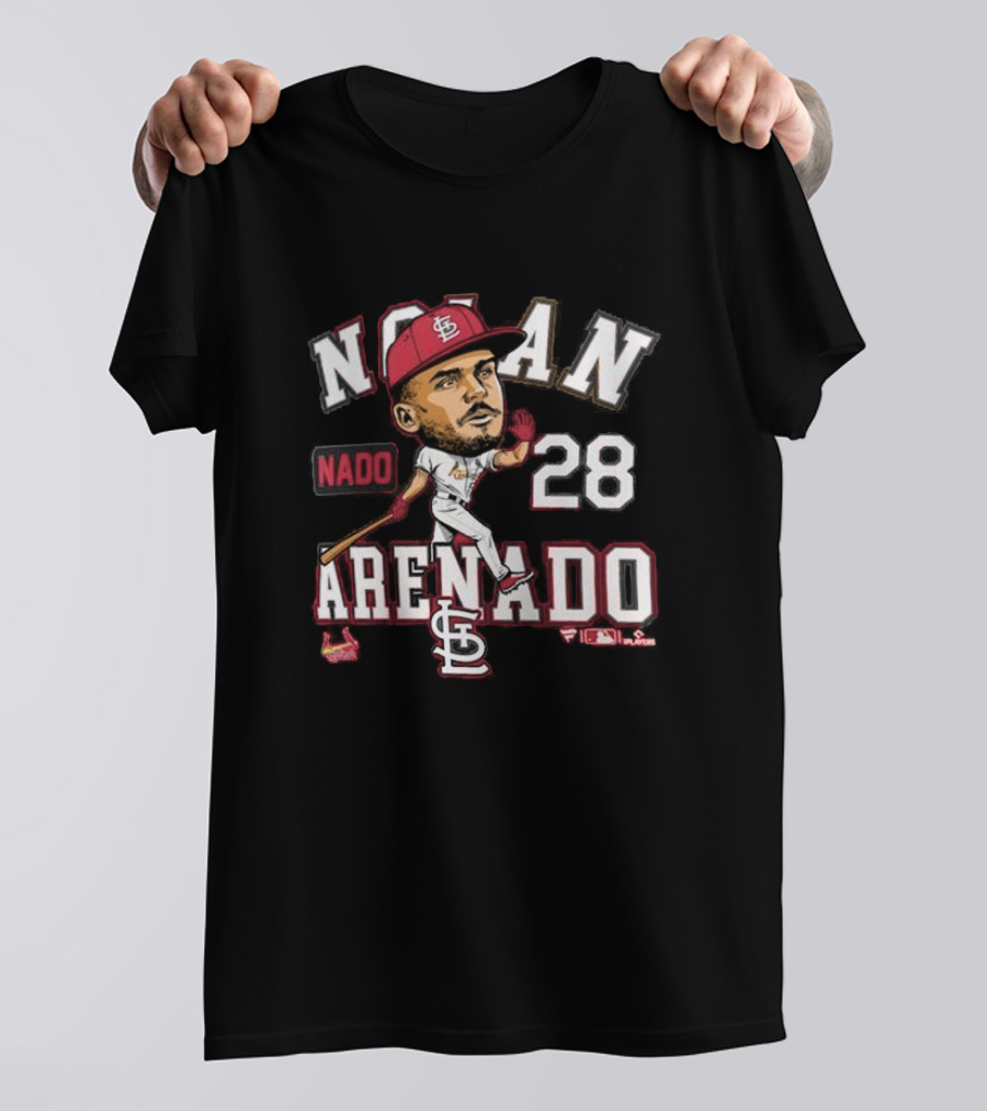 Nolan Arenado St. Louis Cardinals 28 Caricature Nado T-Shirt