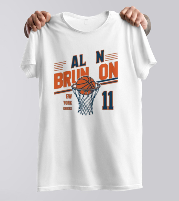 Jalen Brunson New York Knicks Basketball Net Number 11 T-Shirt