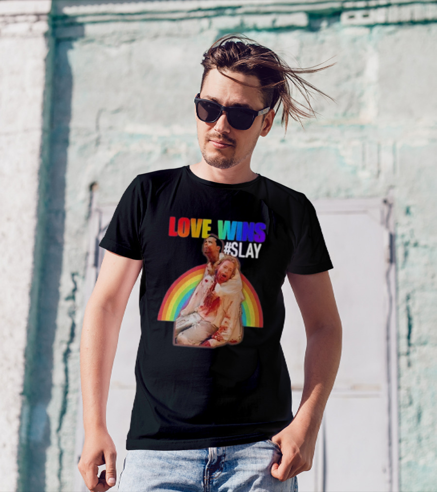 Cerpen Vampire Season 2 Love Wins #Slay Rainbow T-Shirt