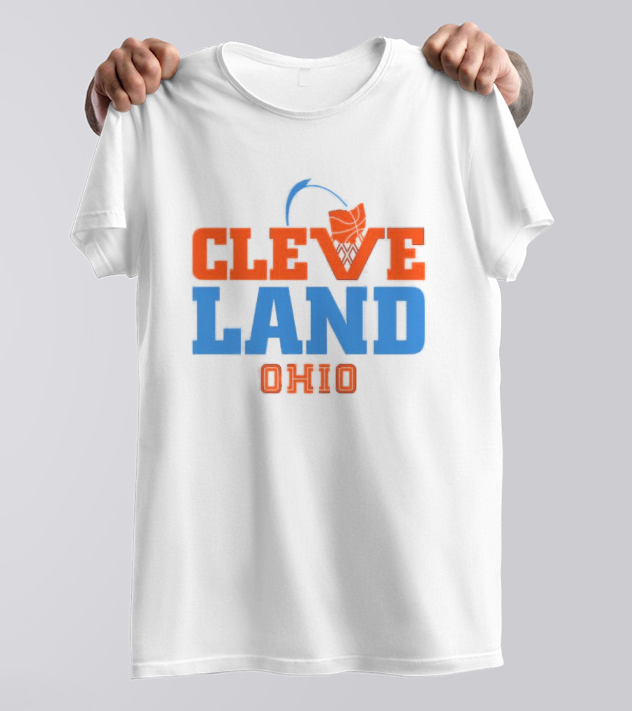 Cleveland Ohio Basketball Net T-Shirt
