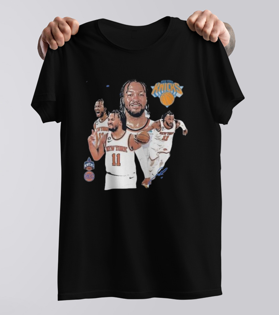 New York Knicks Jalen Brunson 11 Signature Basketball Action Moments T-Shirt