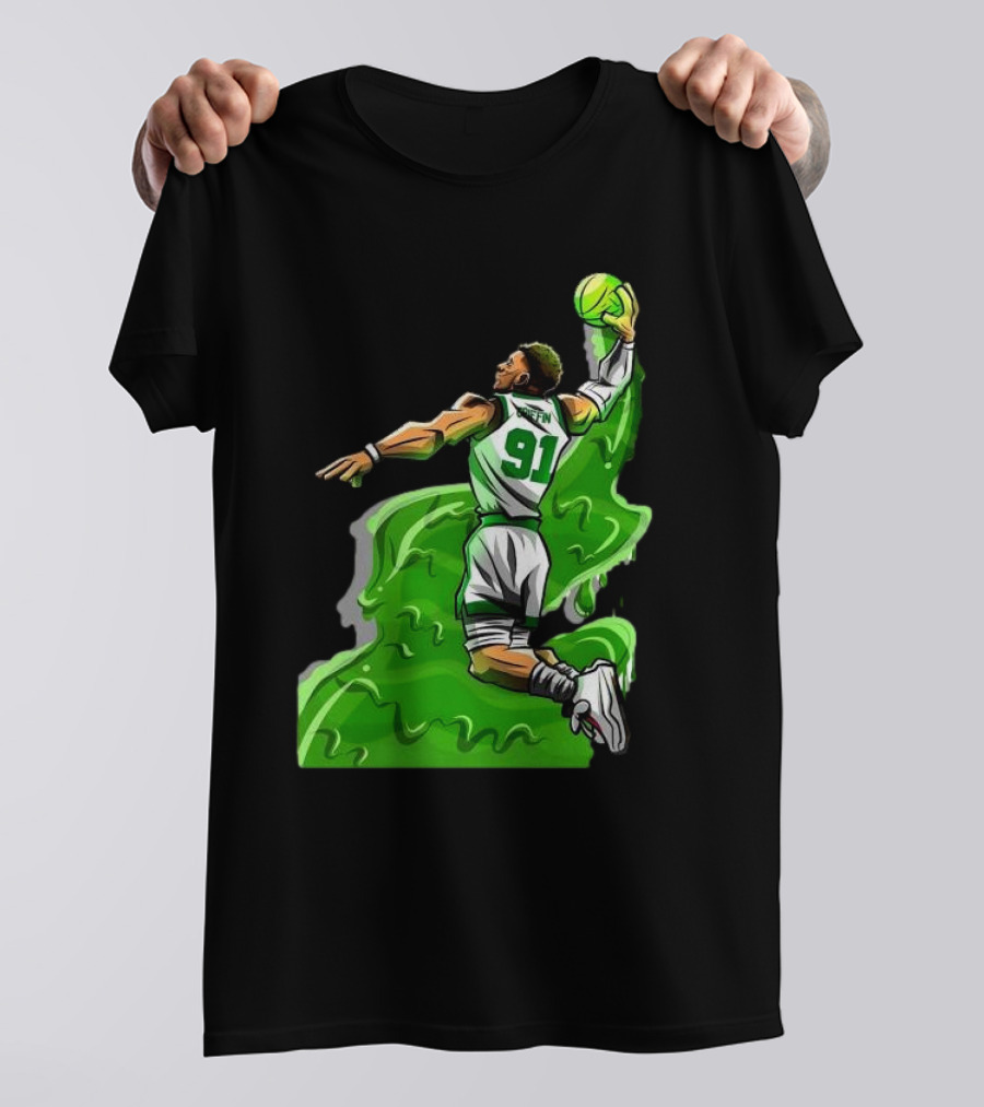 Blake Griffin Boston Celtics Number 91 Dunking Basketball T-Shirt