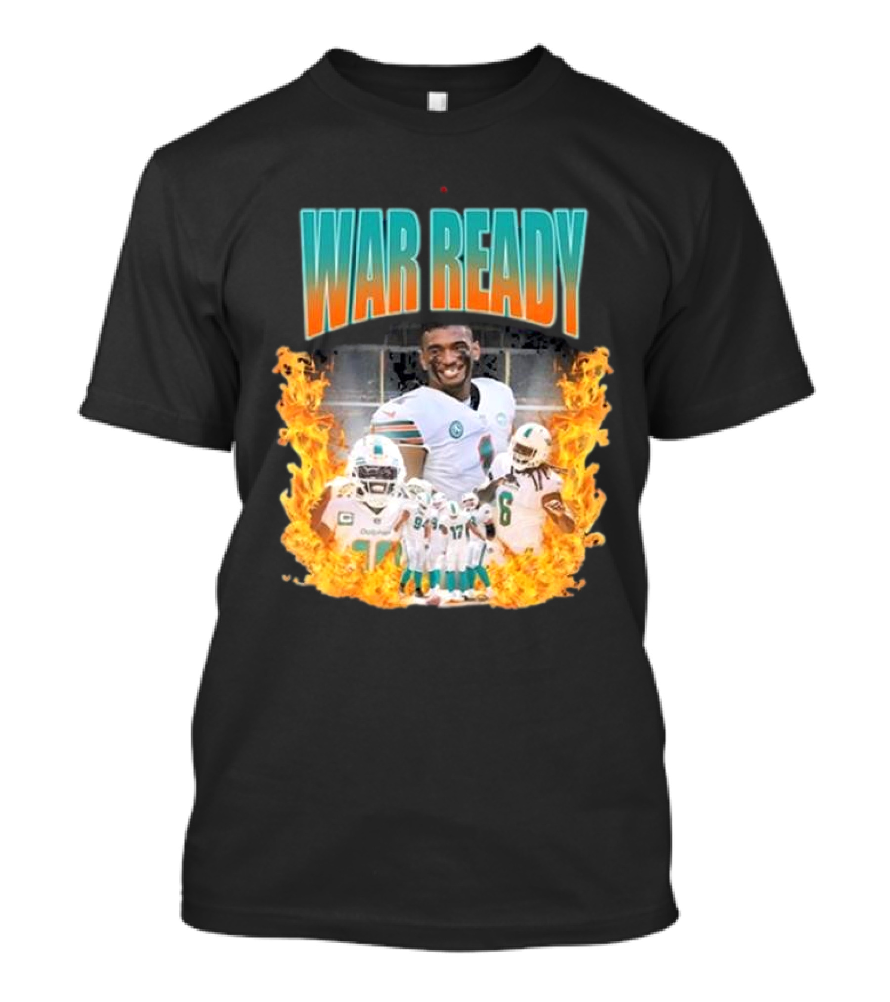 War Ready Jaylen Waddle Dolfan Players Flames T-Shirt