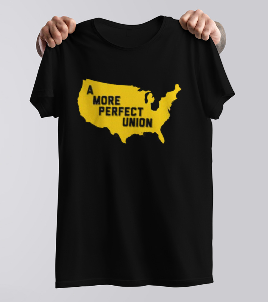 Michigan Wolverines A More Perfect Union Map T-Shirt