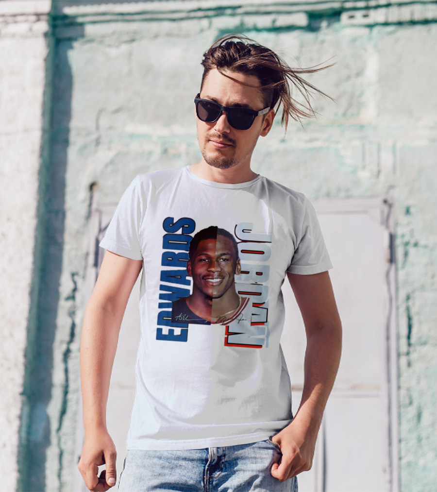 Edwards Jordan Basketball Signatures Split Face T-Shirt