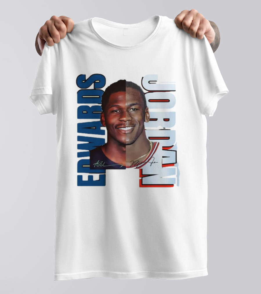Edwards Jordan Basketball Signatures Split Face T-Shirt