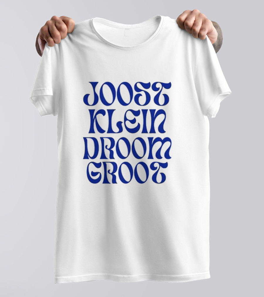 Joost Klein Droom Groot Retro Bold Blue Typography T-Shirt