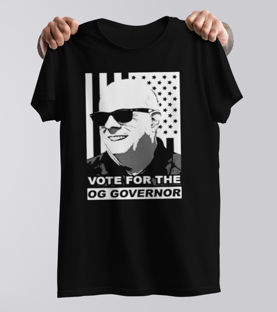 Vote For The OG Governor Larry Hogan With American Flag Background T-Shirt