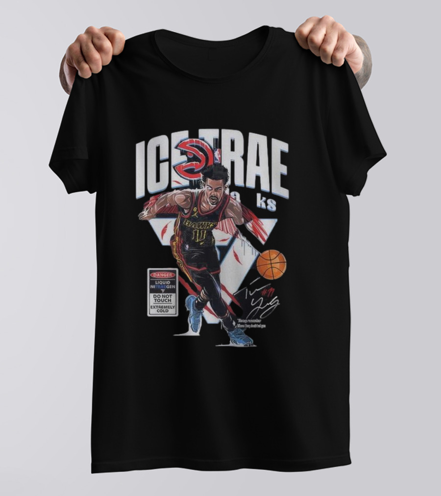 ICE TRAE Atlanta Hawks Basketball Team Trae Young Star Signature T-Shirt