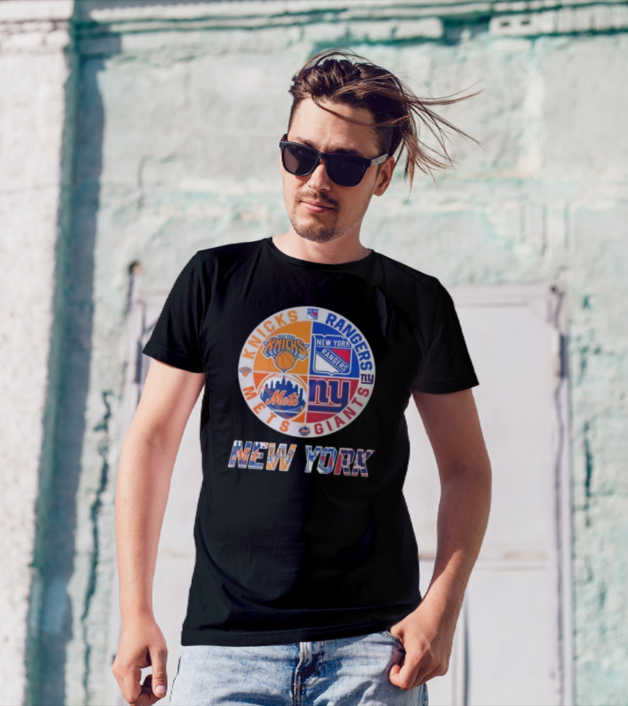 Knicks Rangers Mets Giants New York Proud Fan T-Shirt