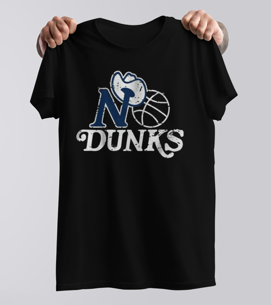 No Dunks Dallas Stars Basketball Cowboy Hat T-Shirt