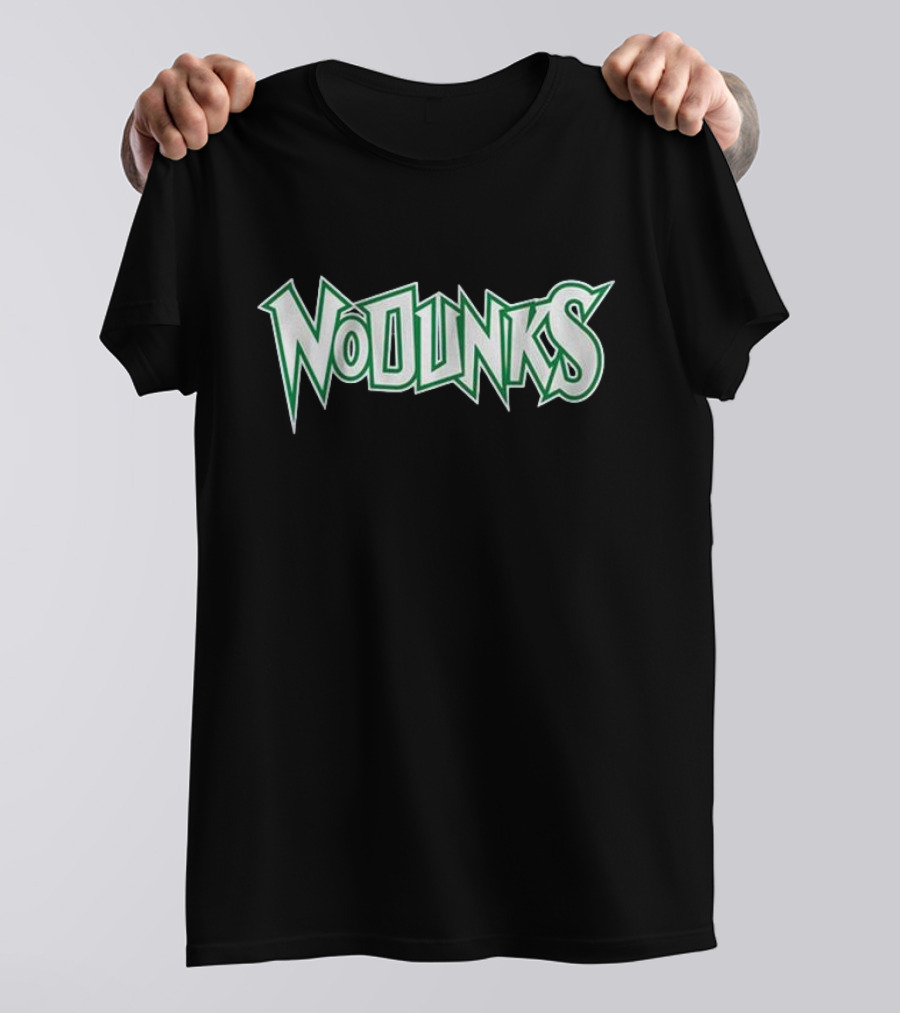 No Dunks Minnesota Bold Green Text T-Shirt