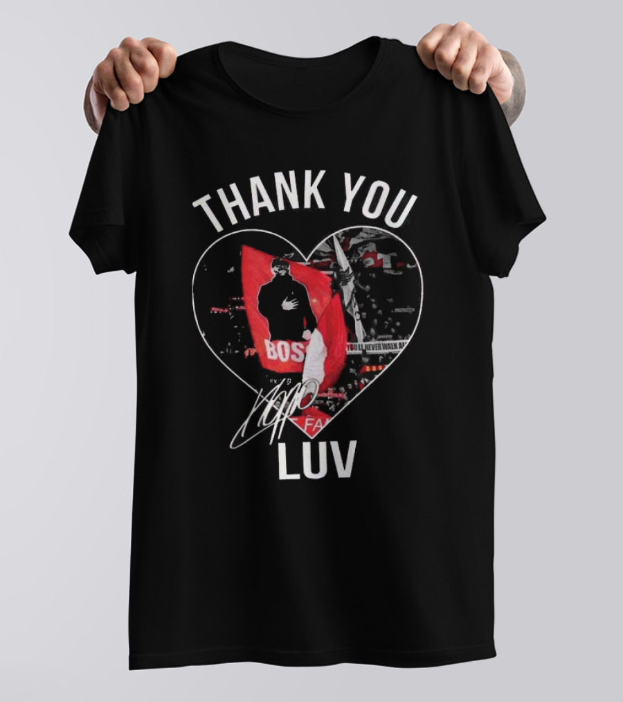 Thank You Jurgen Klopp Boss LUV Signature You'll Never Walk Alone FA T-Shirt