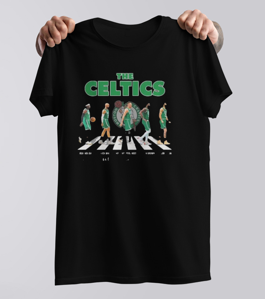 The Celtics Legends Boston Celtics Basketball Abbey Road Signatures T-Shirt