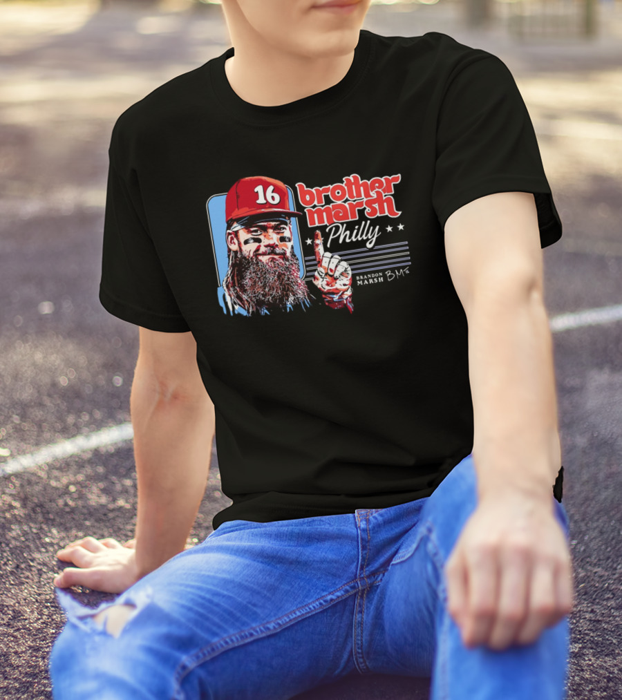 Brother Marsh Philly Brandon Marsh 16 Signature BM T-Shirt