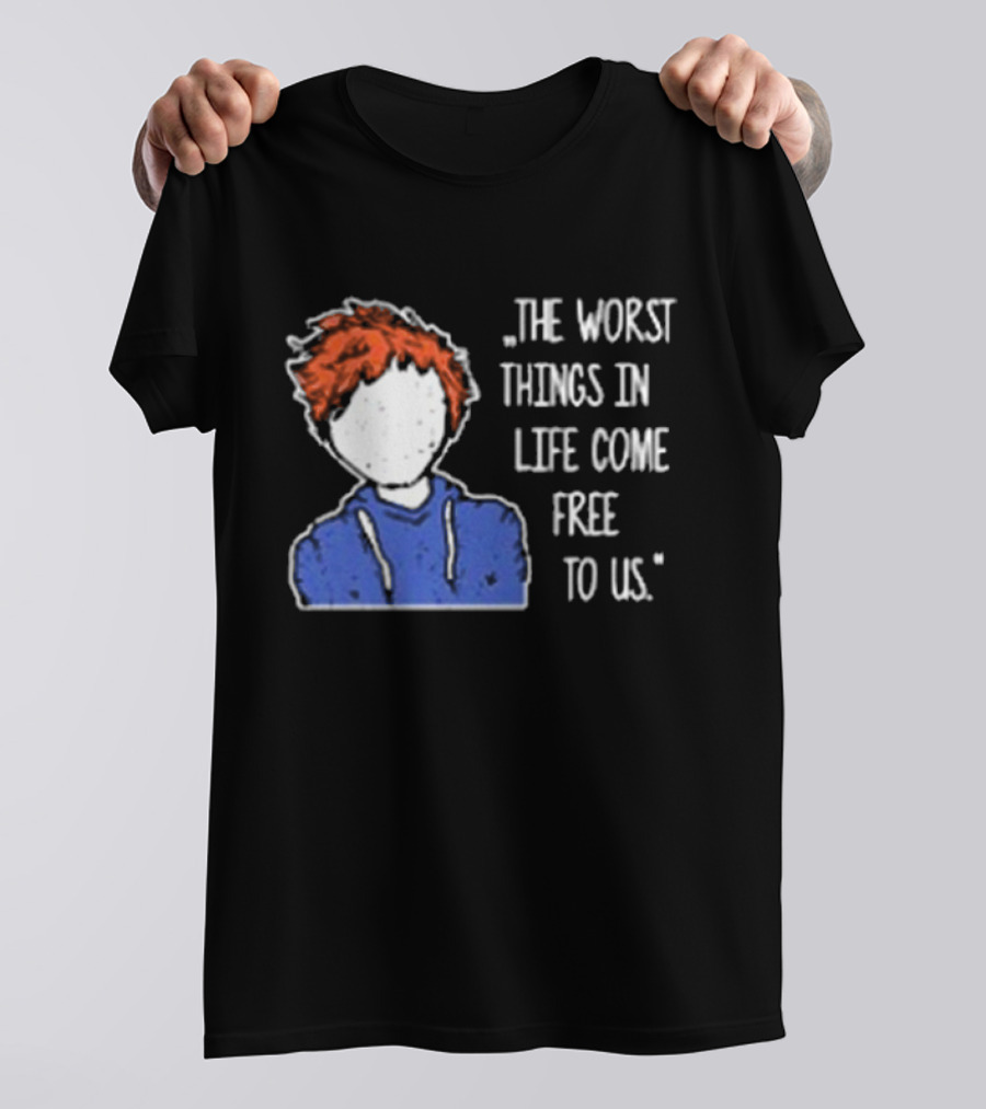 Ed Sheeran The Worst Things In Life Come Free To Us Sketch T-Shirt
