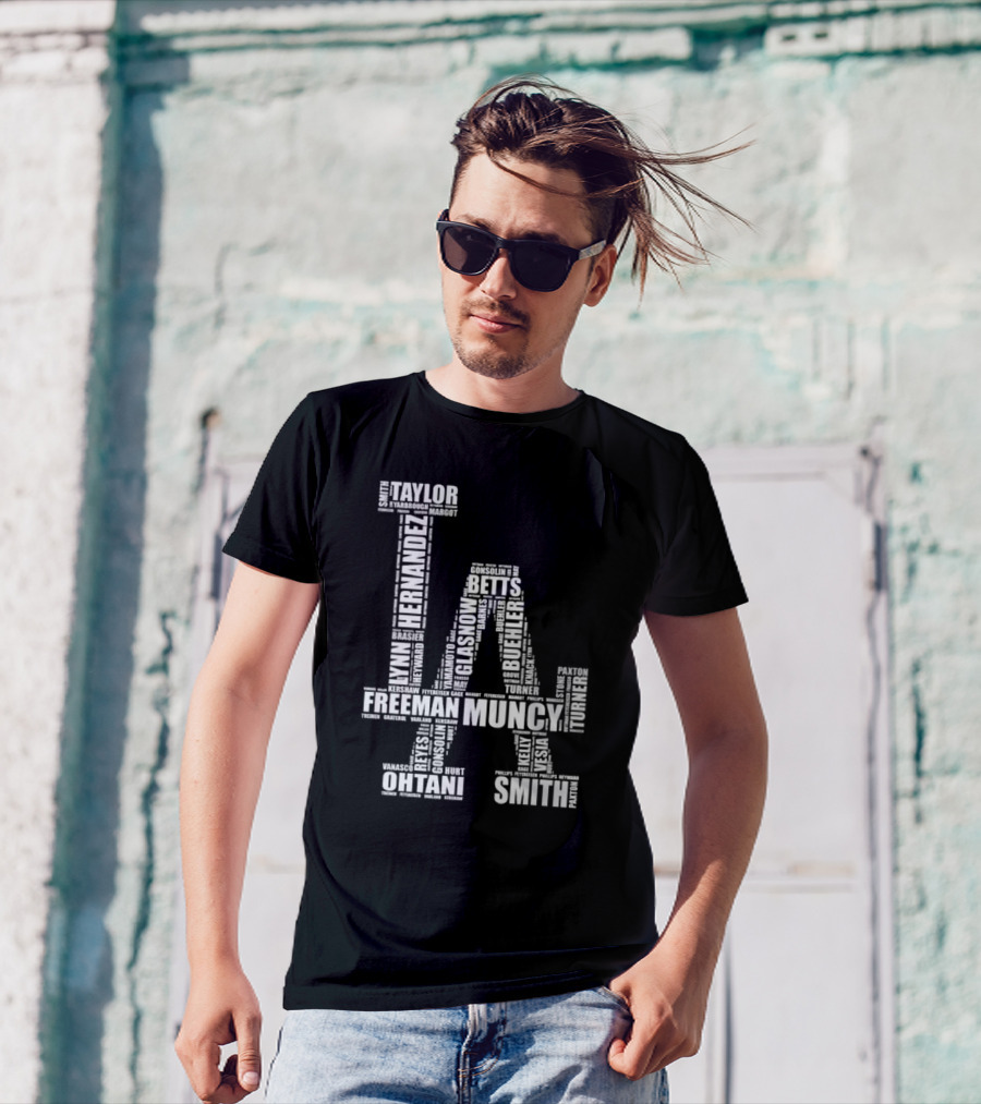 Los Angeles Dodgers LA Player Names Hernandez Betts Muncy Ohtani Smith T-Shirt