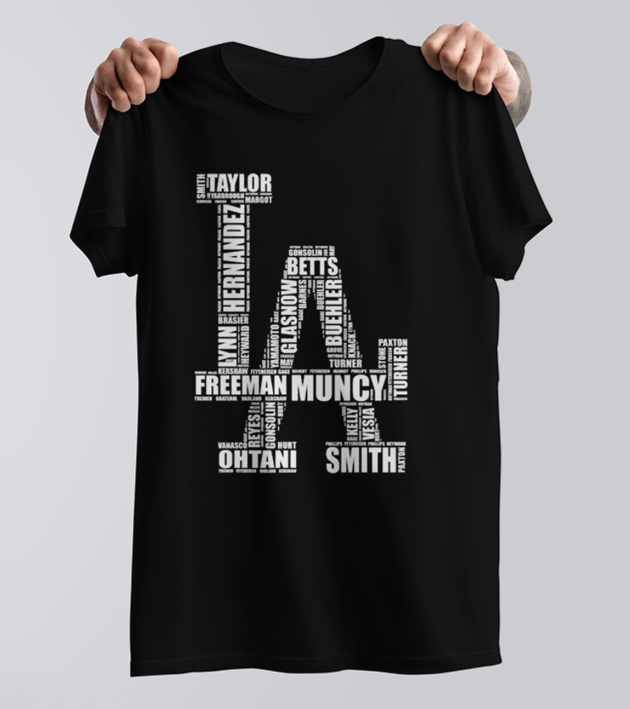 Los Angeles Dodgers LA Player Names Hernandez Betts Muncy Ohtani Smith T-Shirt