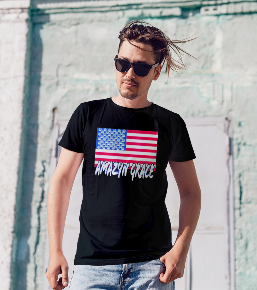 America Flag Amazyn Grace Pepsi Cap Stars T-Shirt