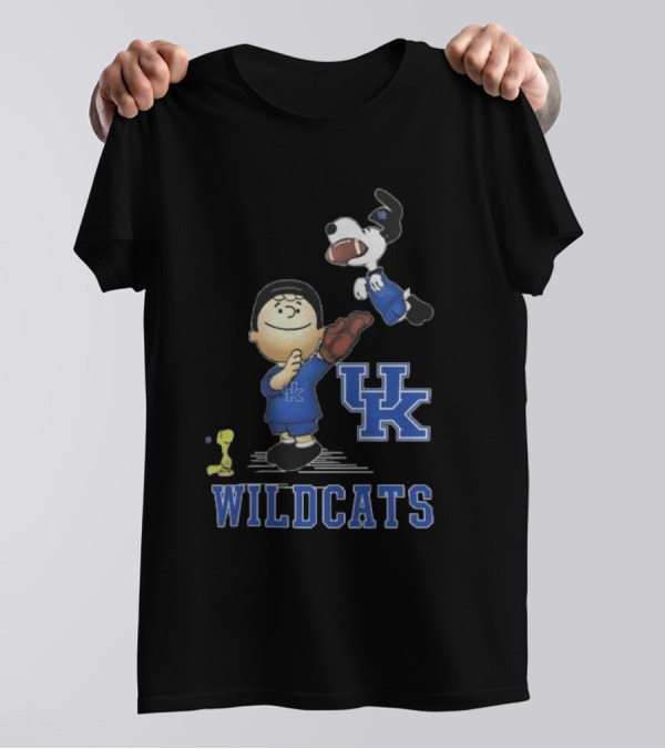 Snoopy Charlie Brown Woodstock UK Wildcats Peanuts T-Shirt