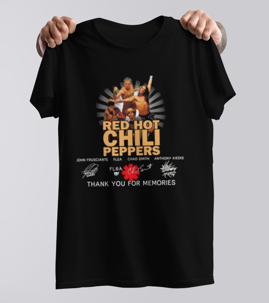 Red Hot Chili Peppers Thank You For Memories John Frusciante Flea Chad Smith Anthony Kiedis T-Shirt