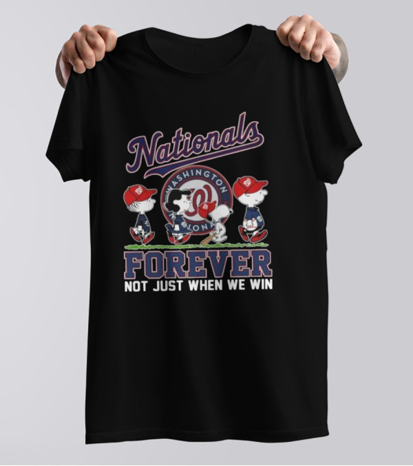 Washington Nationals Snoopy Forever Not Just When We Win Abbey Road Baseball Team Fan T-Shirt