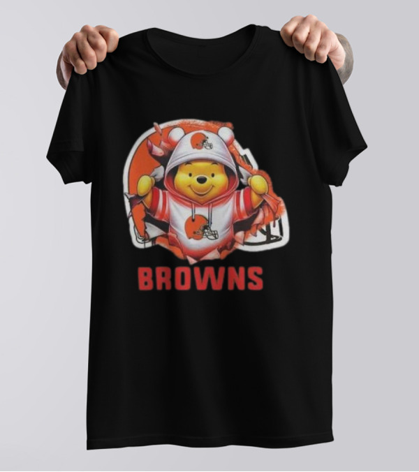 Pooh Cleveland Browns Football Team T-Shirt