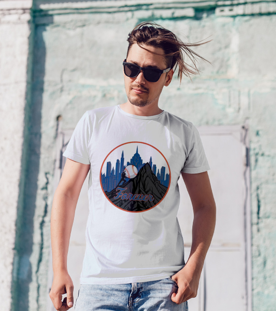 Forever New York Mets City Baseball Skyline T-Shirt