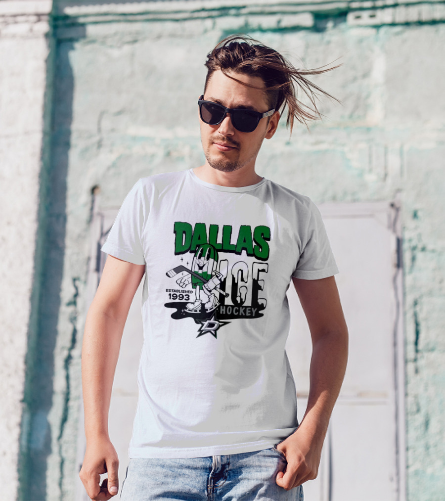 Dallas Stars Ice Hockey Established 1993 Youth Mitchell And Ness T-Shirt