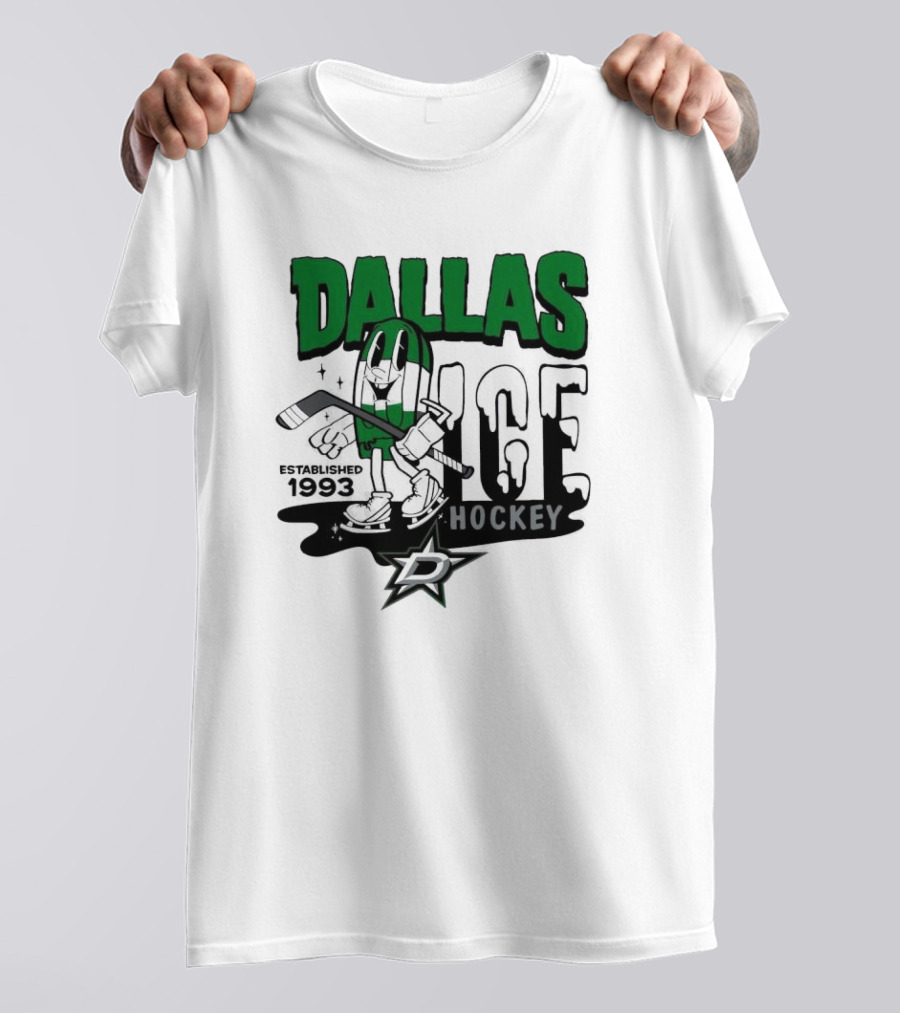 Dallas Stars Ice Hockey Established 1993 Youth Mitchell And Ness T-Shirt
