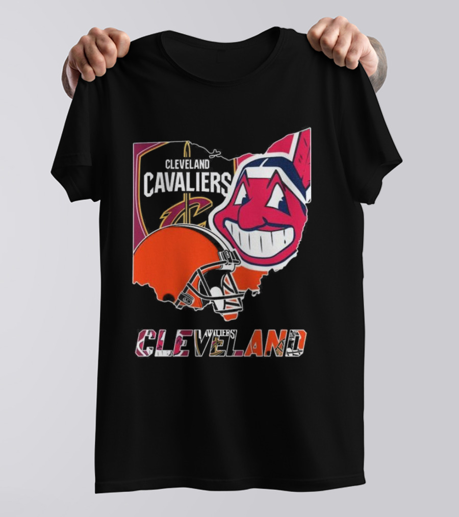 Cleveland Cavaliers Indians Browns Sports Team Fan Gear T-Shirt