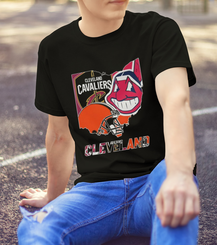 Cleveland Cavaliers Indians Browns Sports Team Fan Gear T-Shirt