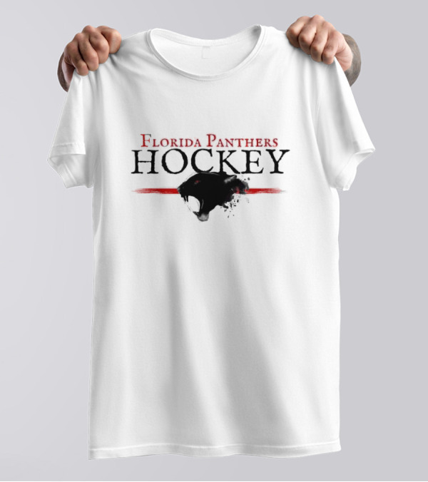 Florida Panthers Vintage Hockey Black Red Panther T-Shirt