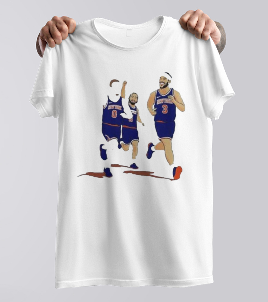 New York Knicks Donte DiVincenzo Jalen Brunson Josh Hart Villanova Basketball Team Players T-Shirt