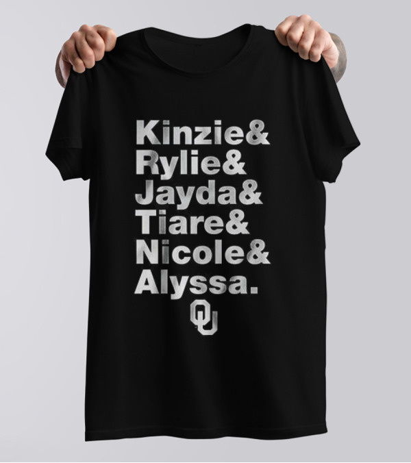 OU Oklahoma Sooners Softball Kinzie Rylie Jayda Tiare Nicole Alyssa Senior Class T-Shirt
