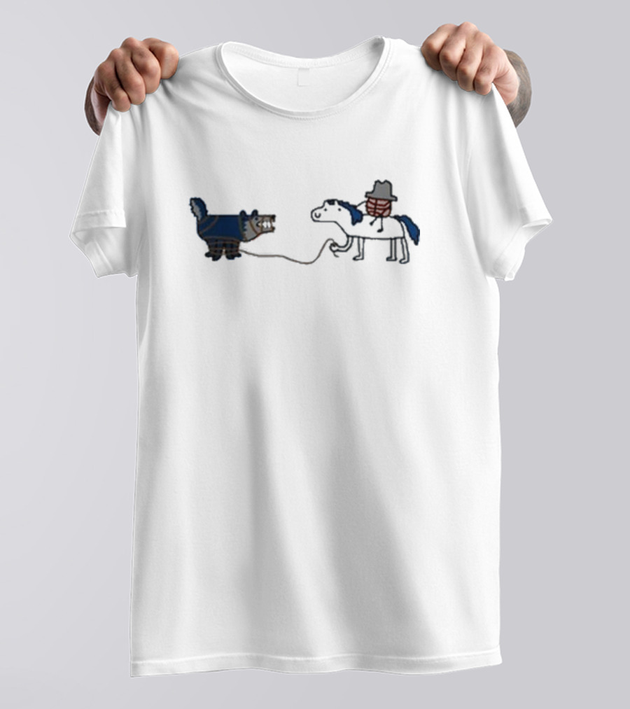 Paint Mavs Rope Tie Up Wolves Cowboy Horse Hat T-Shirt