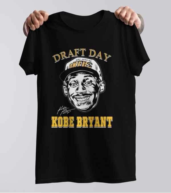 Draft Day Kobe Bryant Los Angeles Lakers Signature Memory T-Shirt