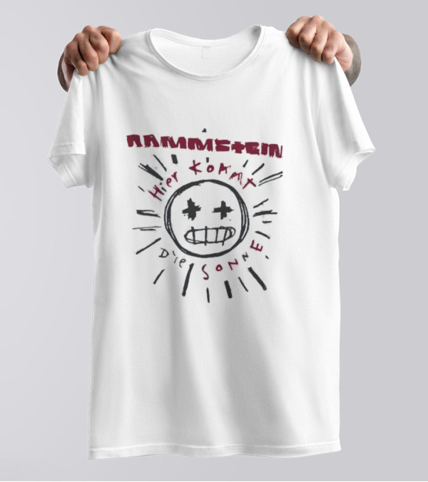 Rammstein Hier Kommt Die Sonne Smiley Face Sunburst T-Shirt
