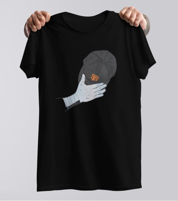San Francisco Giants Logo Baseballism MLB Hand Holding Cap T-Shirt