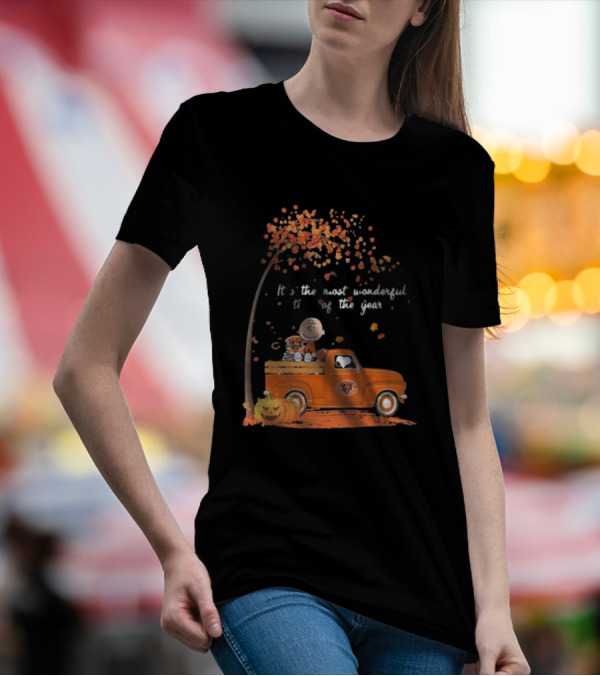 Charlie Brown Snoopy Chicago Bears Wonderful Time Of The Year T-Shirt