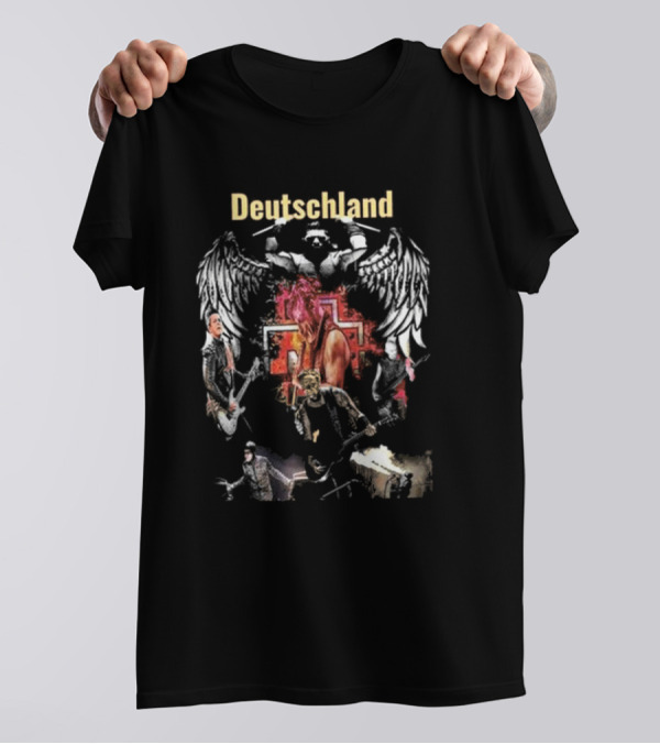 Rammstein Band Deutschland Iconic Imagery With Wings And Musicians T-Shirt