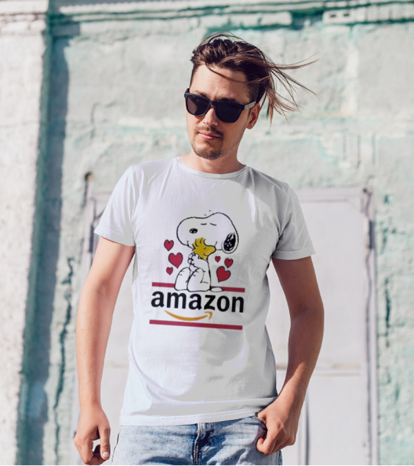 Snoopy Woodstock Hearts Amazon T-Shirt