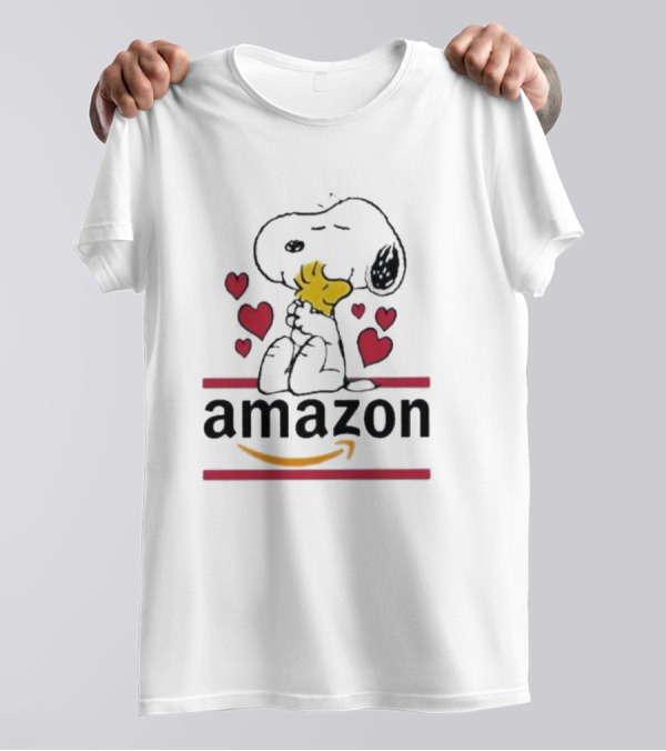 Snoopy Woodstock Hearts Amazon T-Shirt