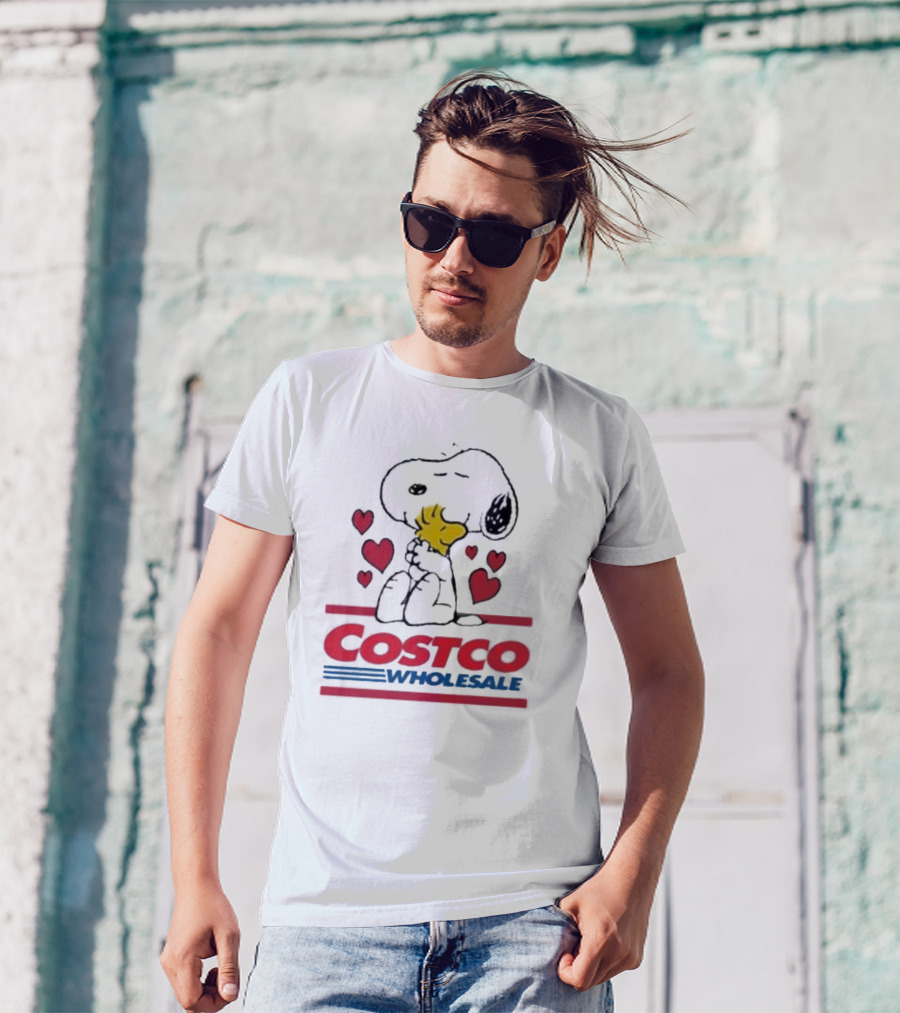 Snoopy Woodstock Hearts Costco Wholesale T-Shirt