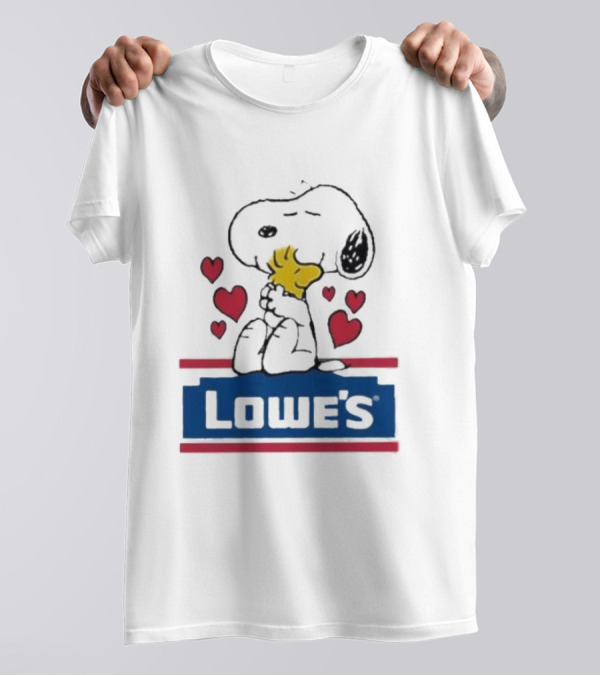 Snoopy Woodstock Hearts Lowe's Embrace T-Shirt